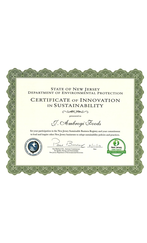 Read more about the article New Jersey Sustainability Certificate
