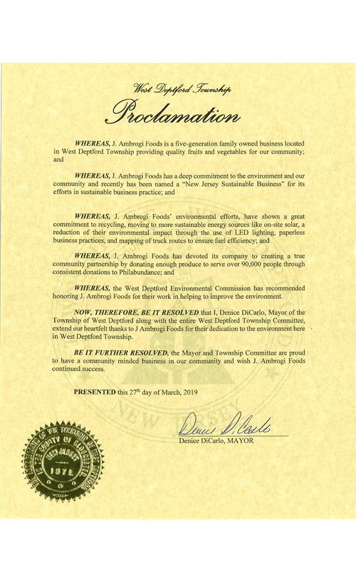 Read more about the article West Deptford Proclamation